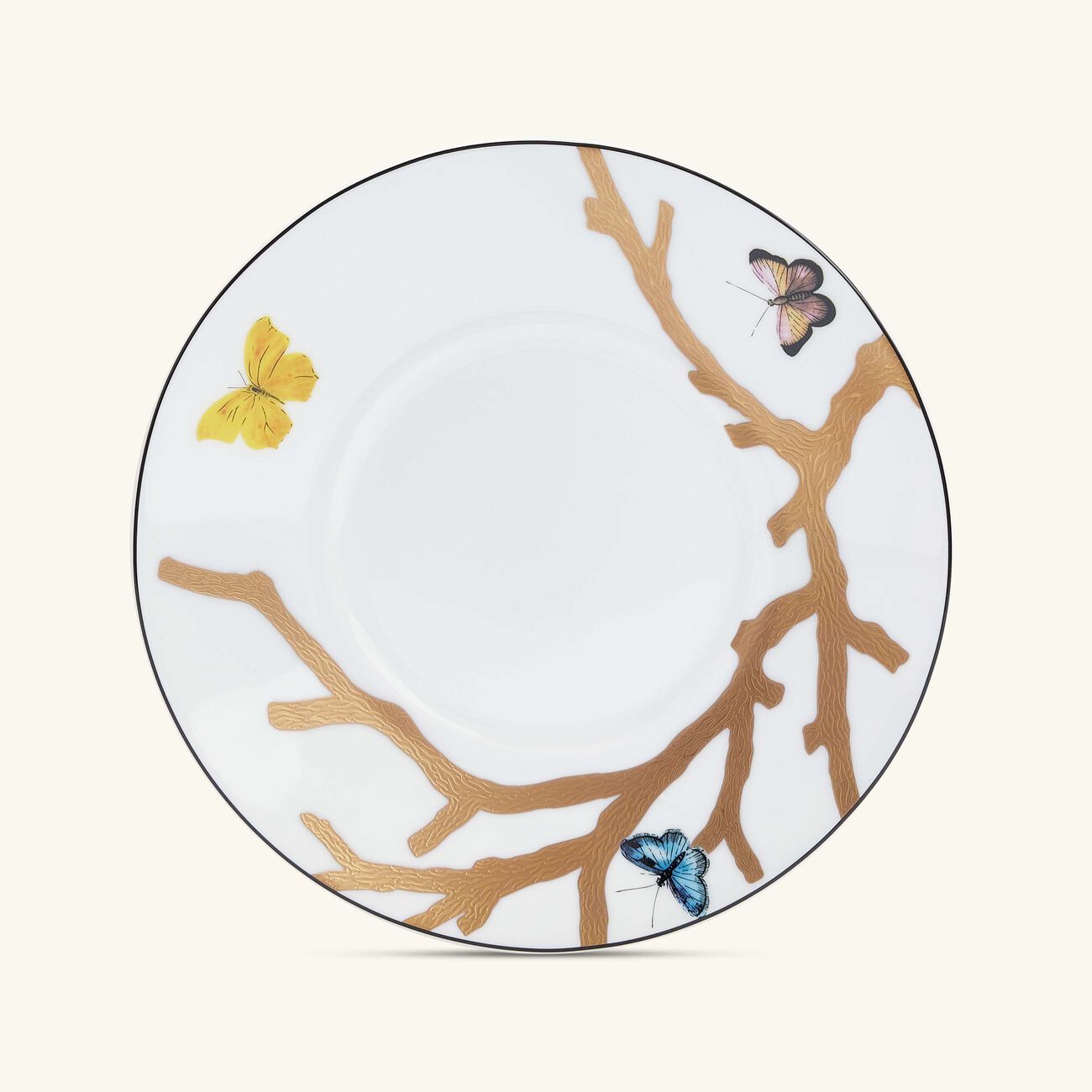 Aux Oiseaux Cup & Saucer Gold Set Of 2 bernardaud aux oiseaux cup saucer gold set of 2