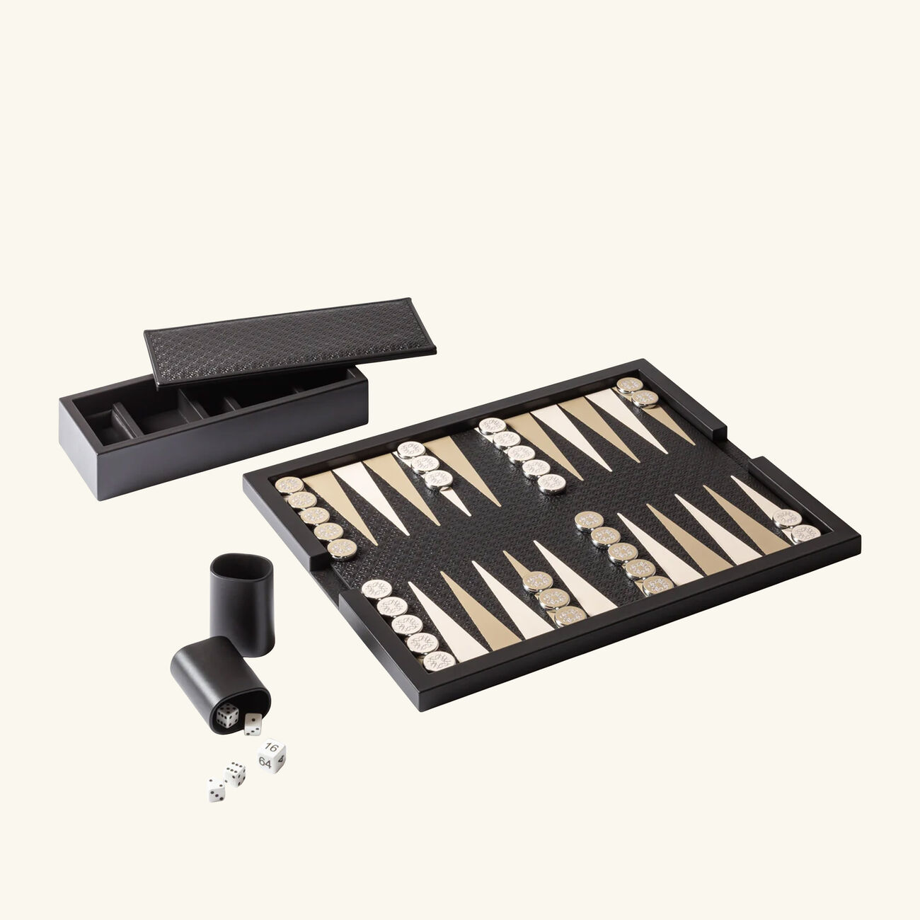 Elie Saab Monogram Backgammon Set Ebony giobagnara elie saab monogram backgammon set ebony