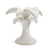 Palm Candlestick Holder - White - Small, small