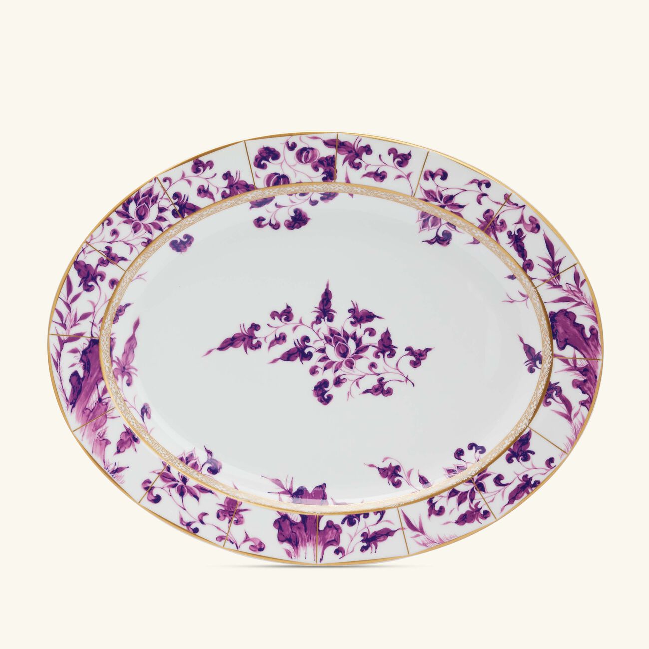 bernardaud prunus serving platter oval purple
