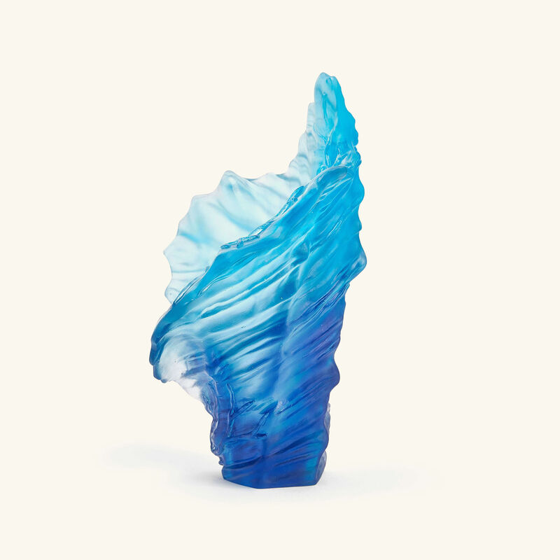 daum mer de corail vase small blue