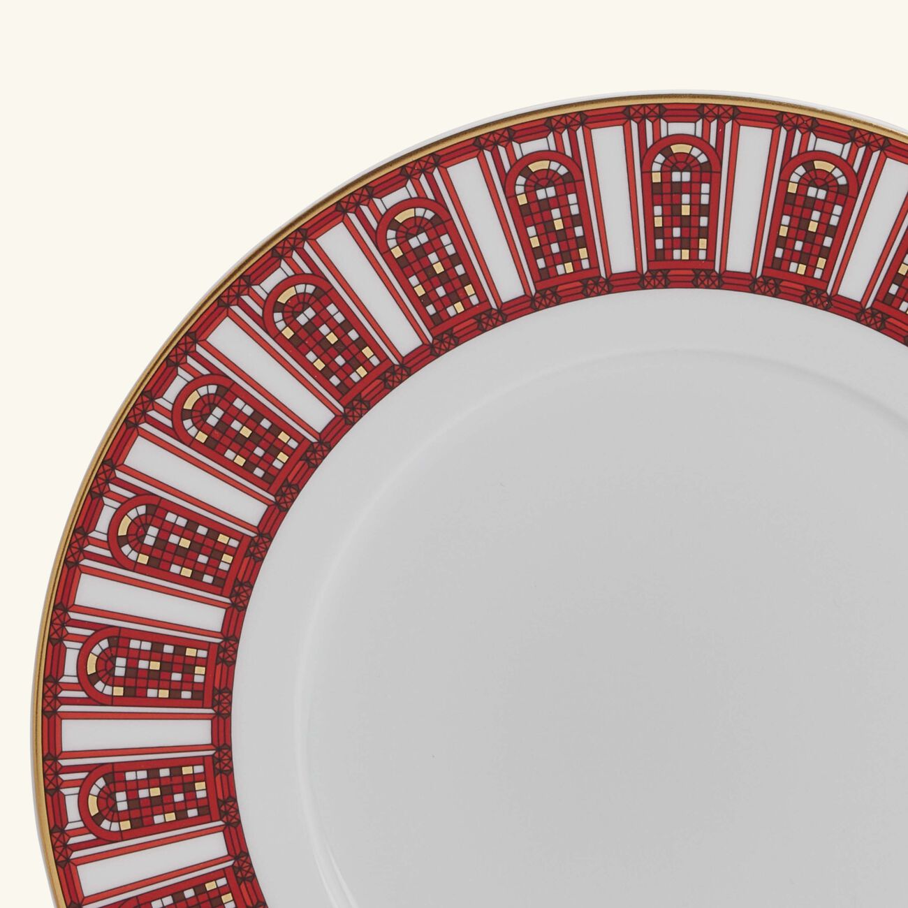 baccarat arcadia dessert plate round red 21cm set of 2