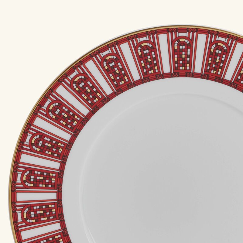 baccarat arcadia dessert plate round red 21cm set of 2
