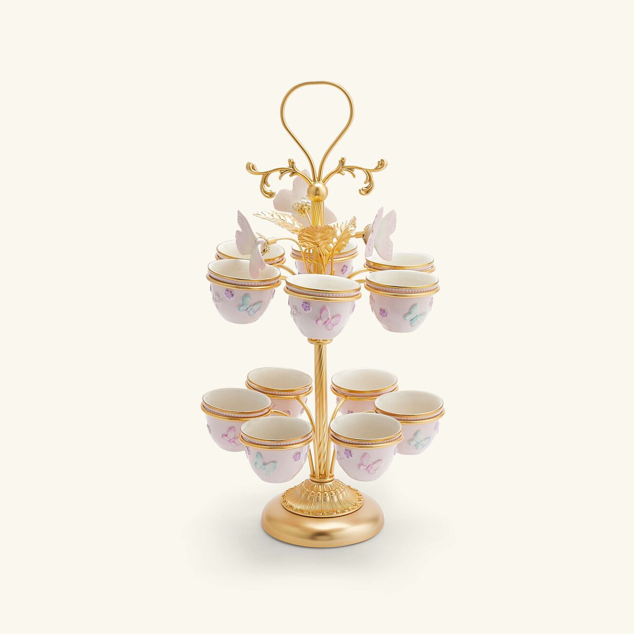 Blooming Butterfly Arabic Coffee Cup Holder Pink villari blooming butterfly arabic coffee cup holder pink