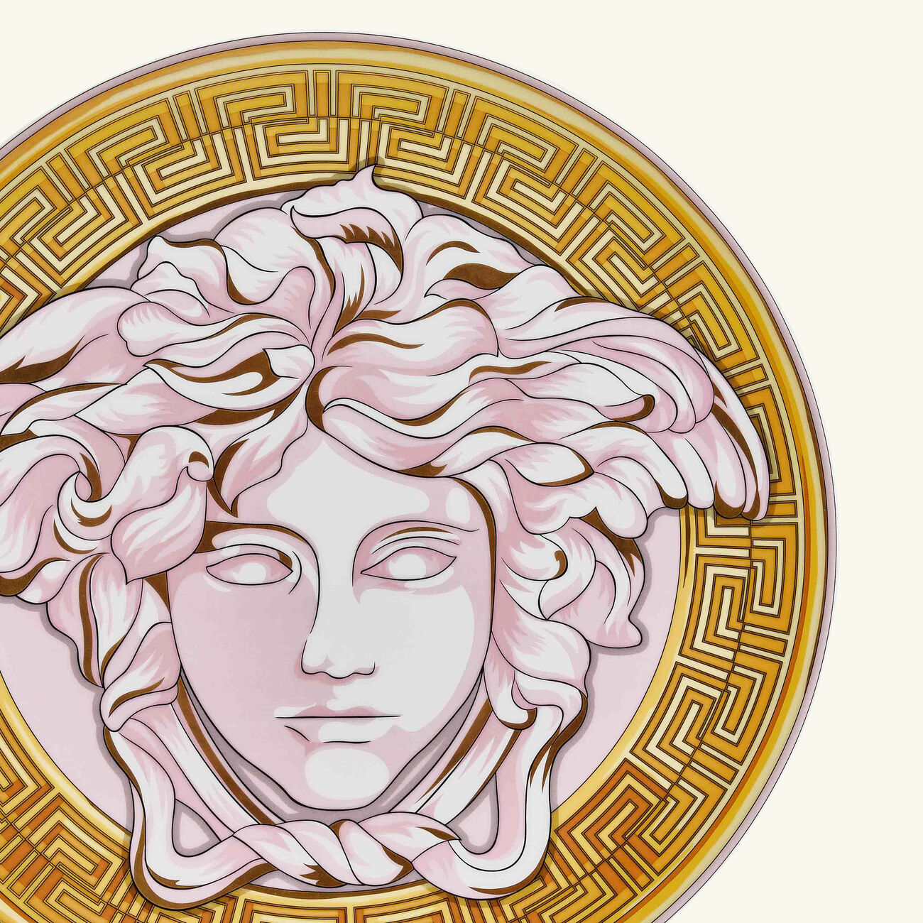 Medusa Amplified Pink Coin Charger Plate Round Pink 33cm versace medusa amplified pink coin charger plate round pink 33cm