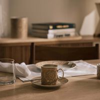 versace barocco beige coffee cup   saucer