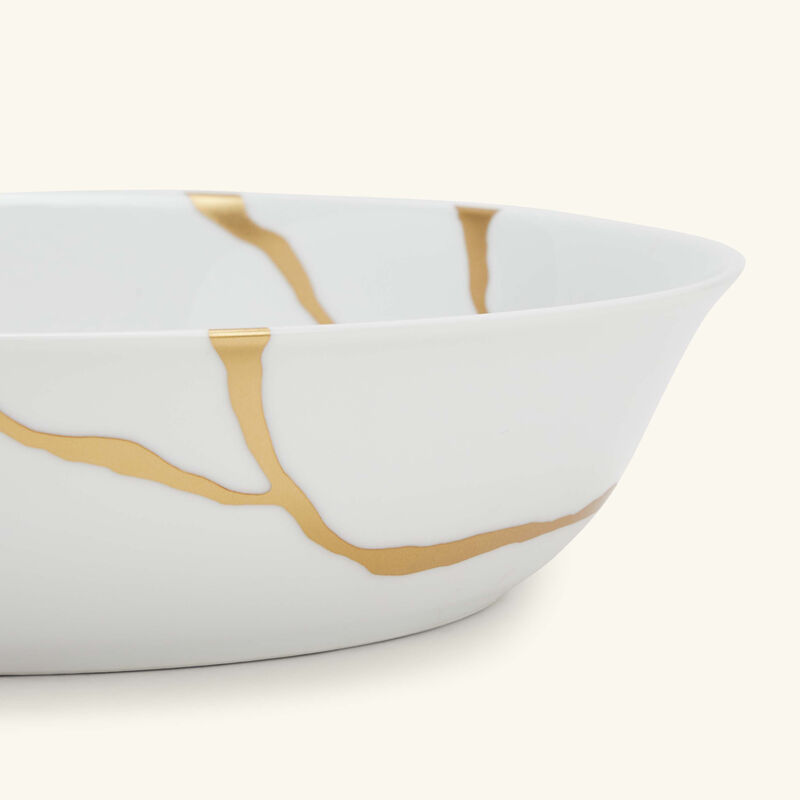 Kintsugi Salad Plate Round White bernardaud kintsugi salad plate round white