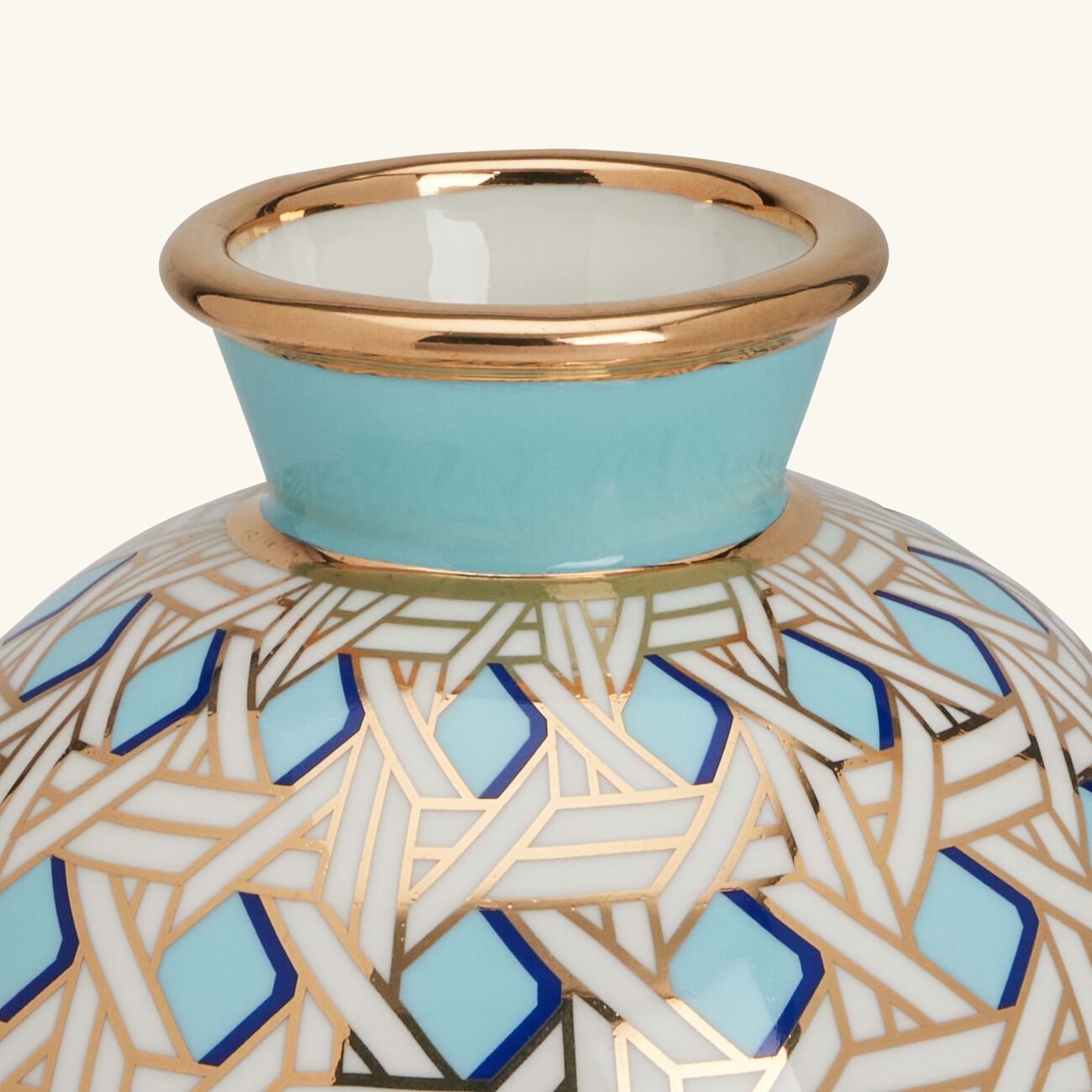 jonathan adler basketweave vase round small blue