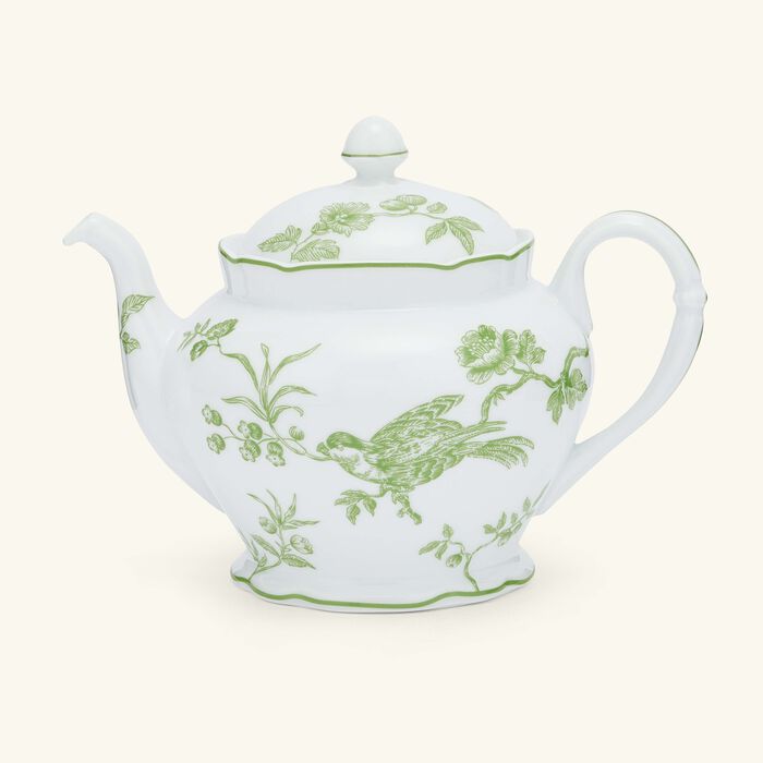 bernardaud albertine tea pot green