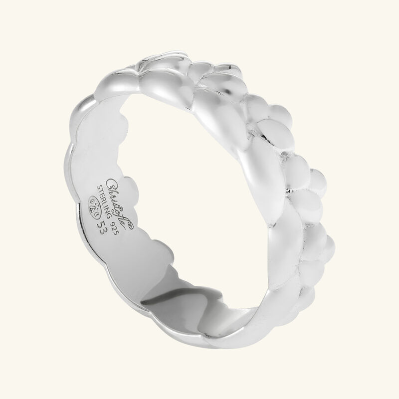 Babylone Thin Bangle Ring Sterling Silver Size 58 christofle babylone thin bangle ring sterling silver size 58