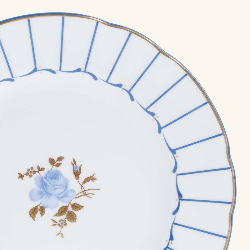 bernardaud brocante bread   butter plate round blue 16cm