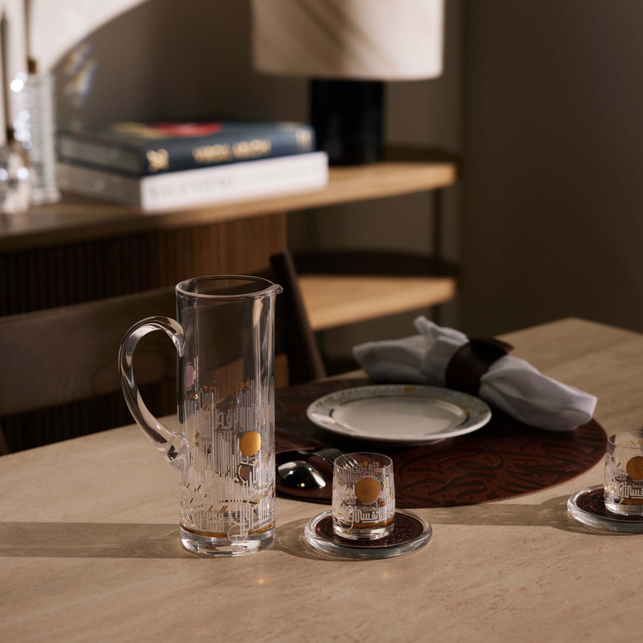 Hayat Drinking Glass and Jug Gold Set of 7 dimlaj hayat drinking glass and jug gold set of 7