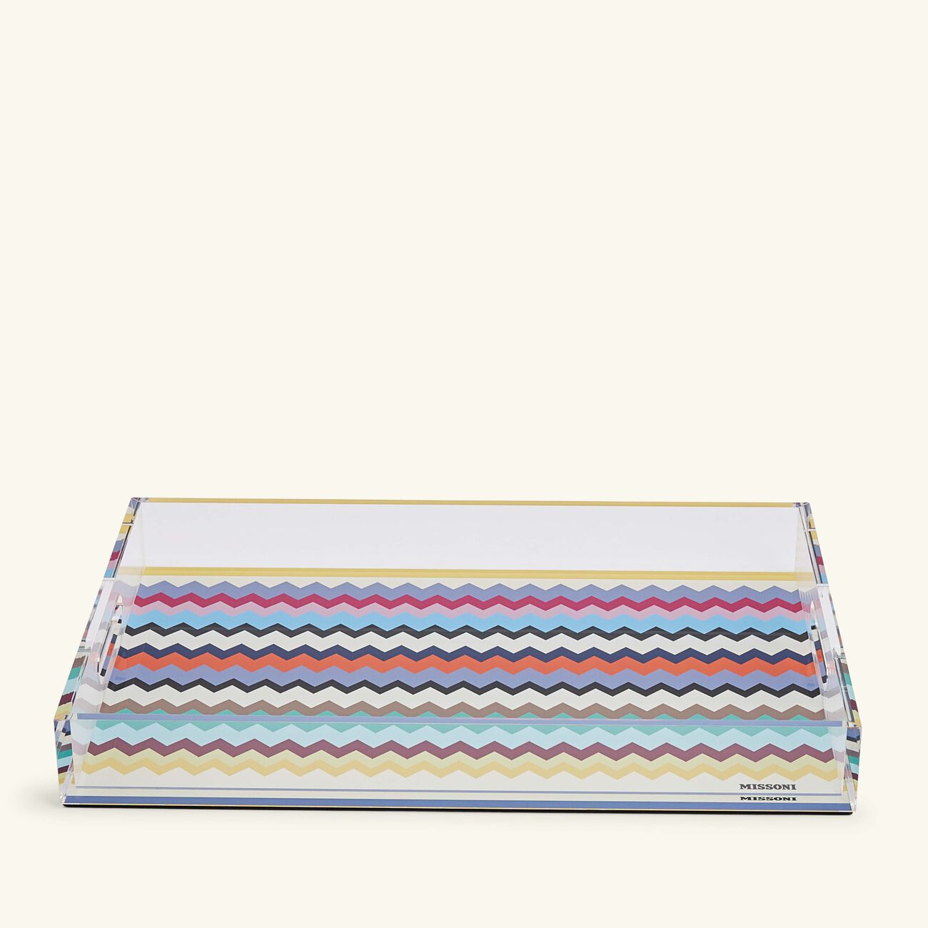 Riverbero Tray Rectangluar Large Multicolor missoni home riverbero tray rectangluar large multicolor
