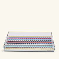 Riverbero Tray Rectangluar Large Multicolor missoni home riverbero tray rectangluar large multicolor