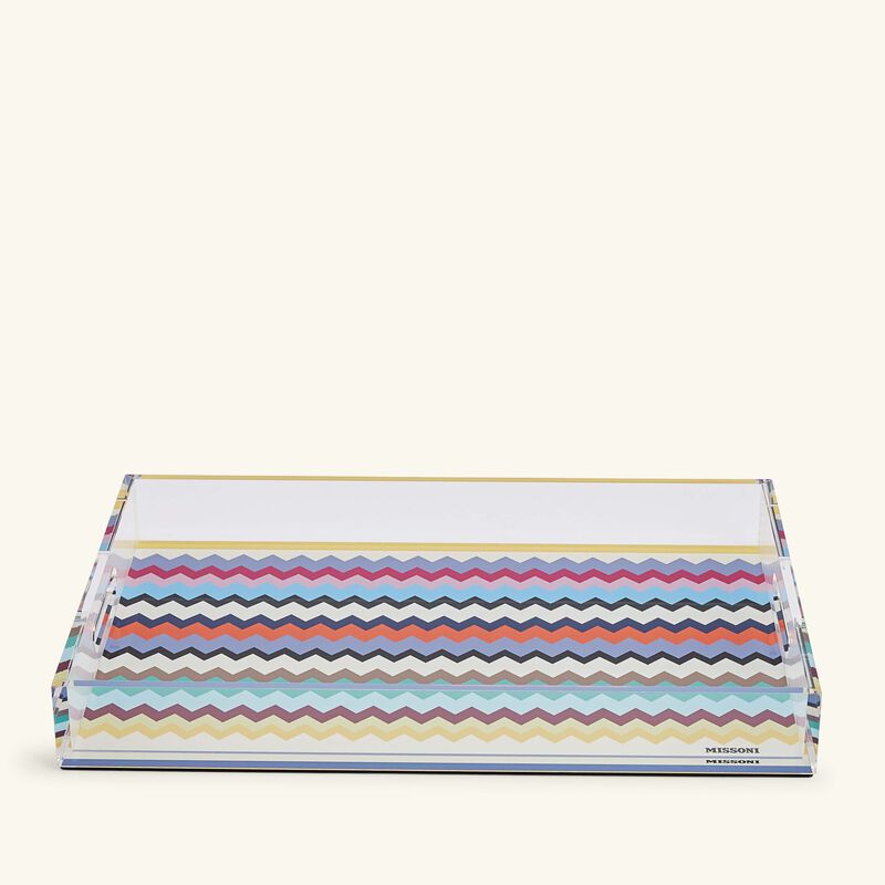 Riverbero Tray Rectangluar Large Multicolor missoni home riverbero tray rectangluar large multicolor