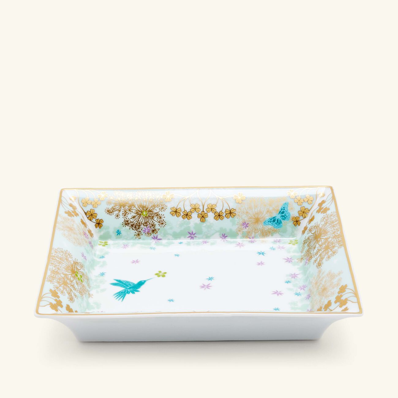 bernardaud feerie ashtray rectangular small blue