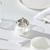 christofle albi sugar bowl with lid silver plated