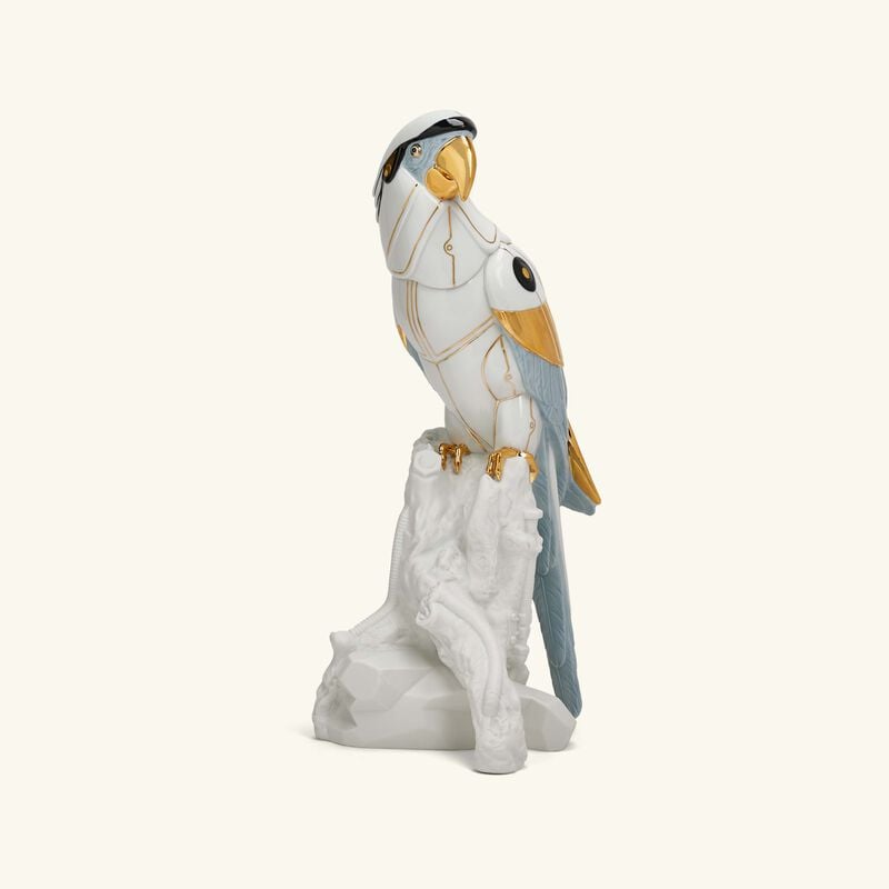 Macaw Bird Cyborg Sculpture Medium White lladro macaw bird cyborg sculpture medium white