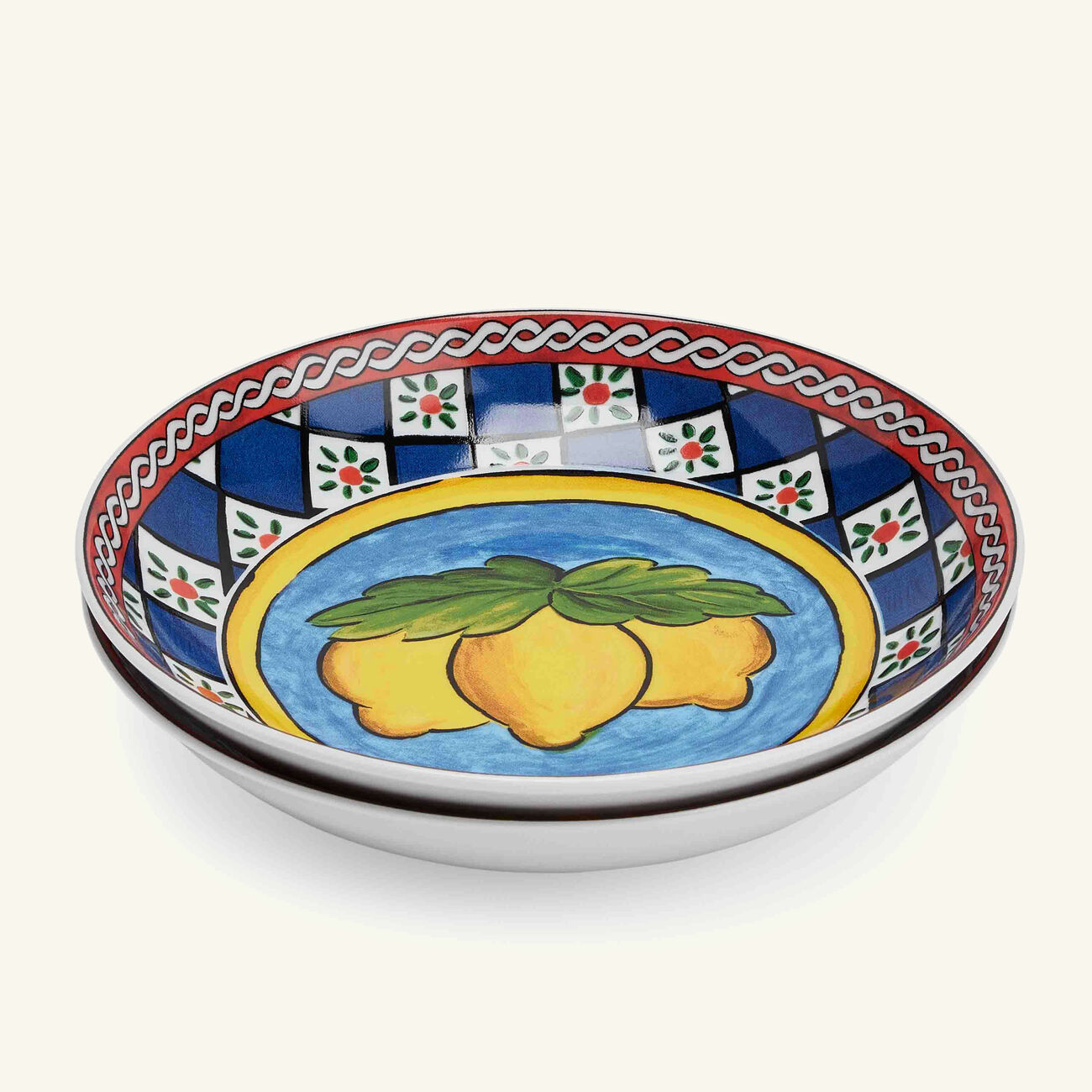 Carretto Lemon Soup Plate Round 20cm Set Of 2 dolce gabbana casa carretto lemon soup plate round 20cm set of 2