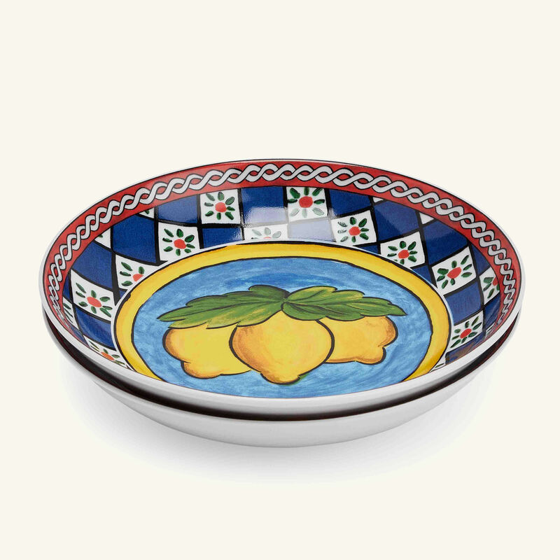 Carretto Lemon Soup Plate Round 20cm Set Of 2 dolce gabbana casa carretto lemon soup plate round 20cm set of 2