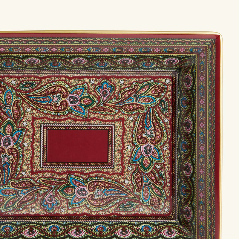 Cachemire Trinket Tray Rectangular Small Red etro cachemire trinket tray rectangular small red