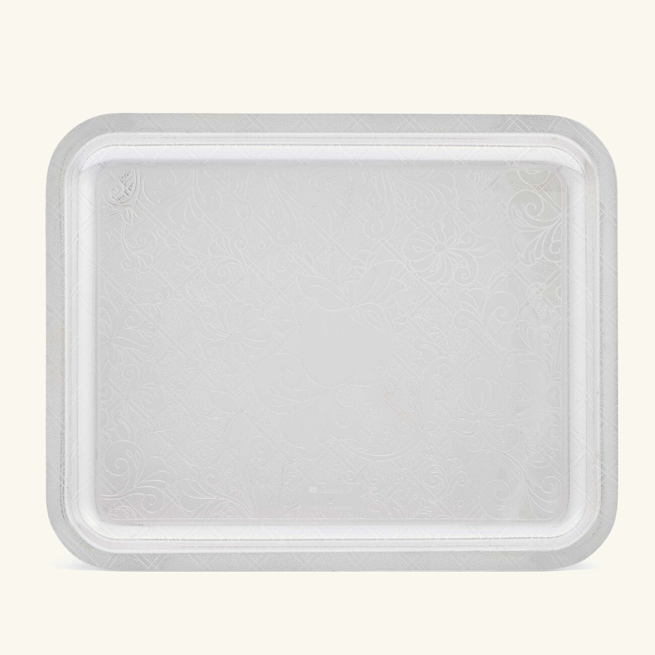 كريستوفل صينية التقديم جاردان ديدن مستطيلة صغيرة مطلية بالفضة