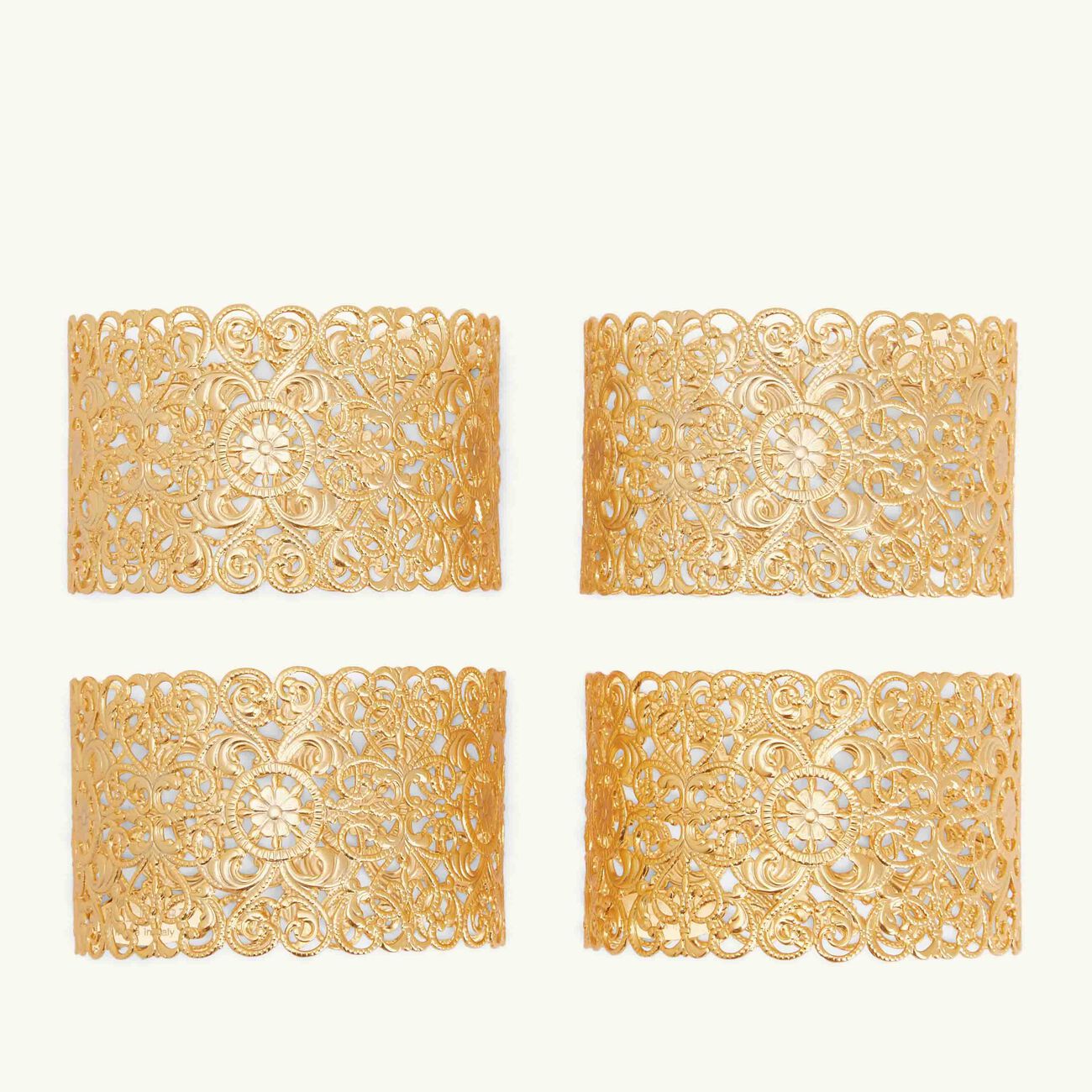 Venice Napkin Ring Gold Set Of 4 villari venice napkin ring gold set of 4