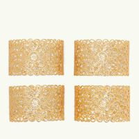 Venice Napkin Ring Gold Set Of 4 villari venice napkin ring gold set of 4