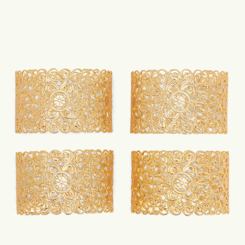 Venice Napkin Ring Gold Set Of 4 villari venice napkin ring gold set of 4