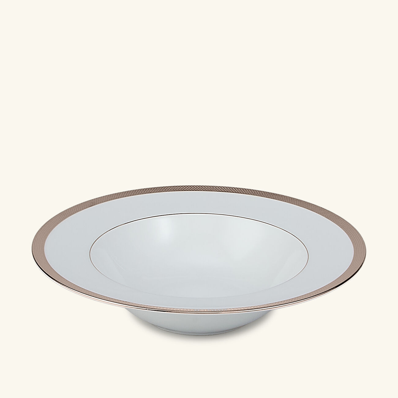 Maille Platine Soup Plate White 22cm bernardaud maille platine soup plate white 22cm