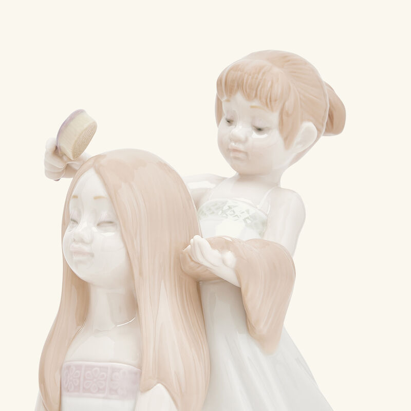 Combing Your Hair Sculpture Small White lladro combing your hair sculpture small white