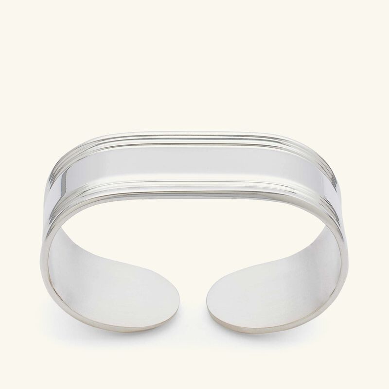 كريستوفل حلقة المناديل أوبن ماري روز باللون الفضي