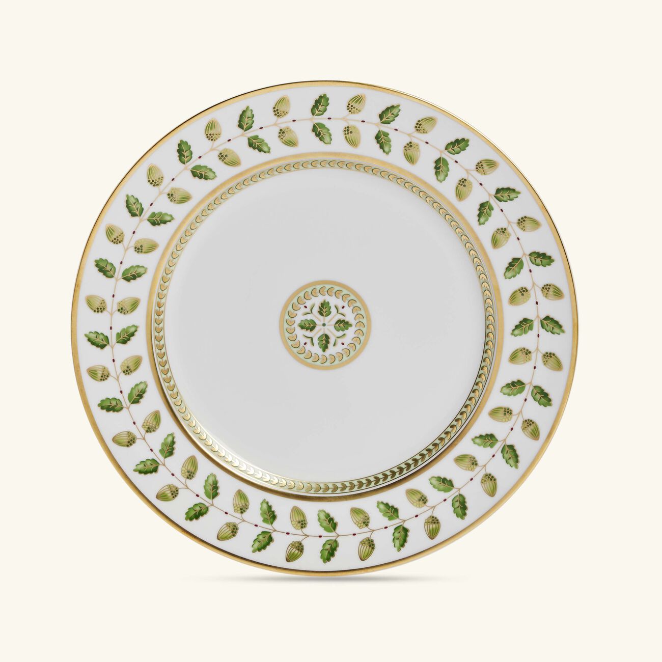 bernardaud constance dinner plate round green 26cm