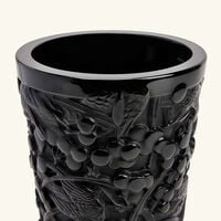 Merles et Raisins Vase Small Black lalique merles et raisins vase small black