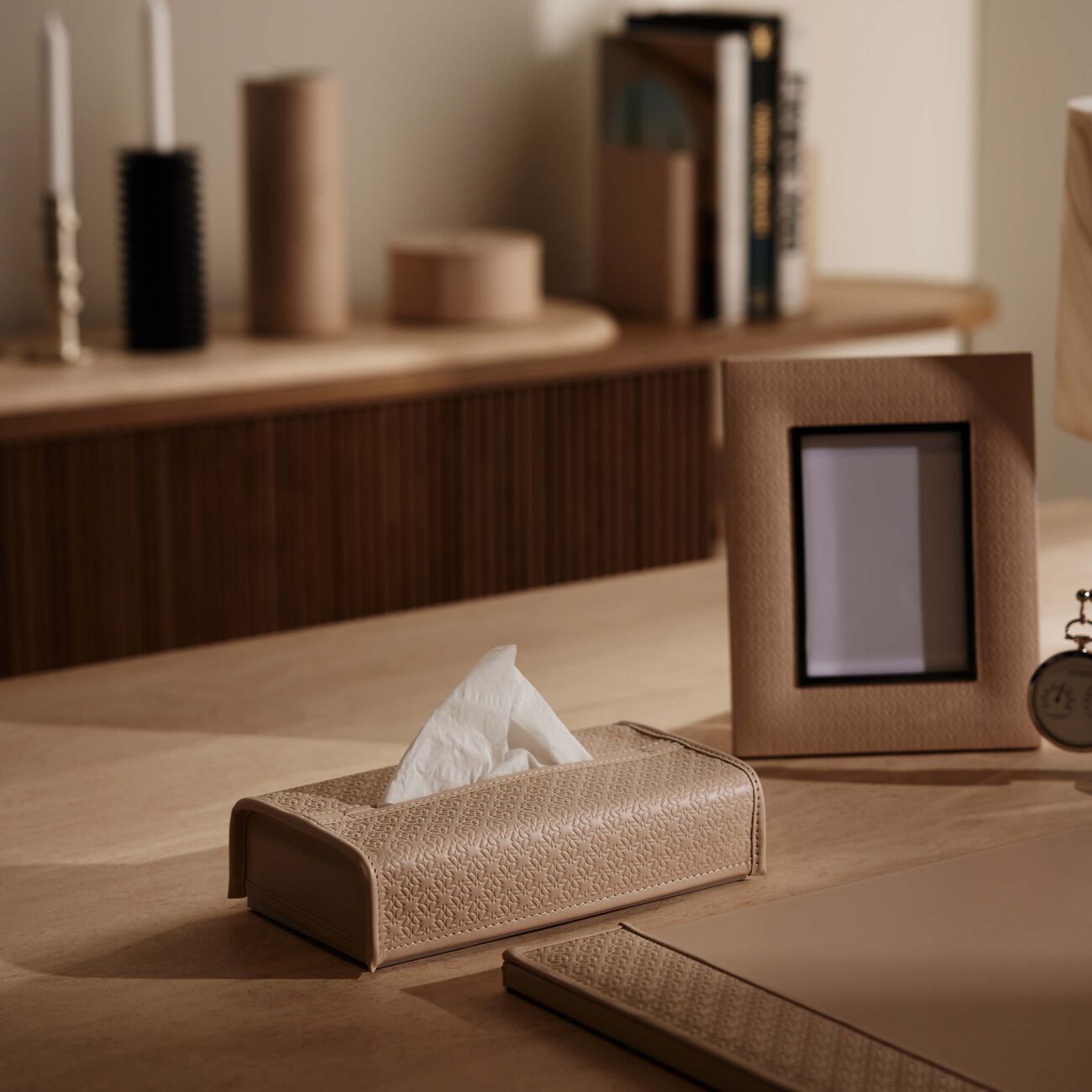 giobagnara elie saab monogram tissue holder torrone beige