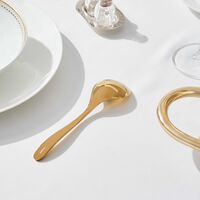 christofle l  ame de cream soup spoon gold