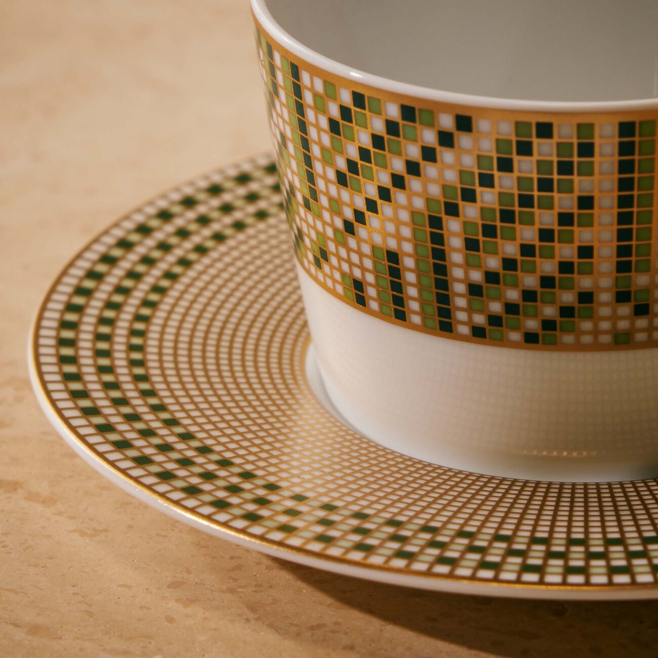 Augusta Tea Cup & Saucer Green Set Of 4 bernardaud augusta tea cup saucer green set of 4