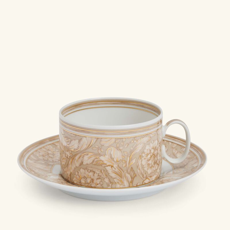 versace barocco beige tea cup   saucer
