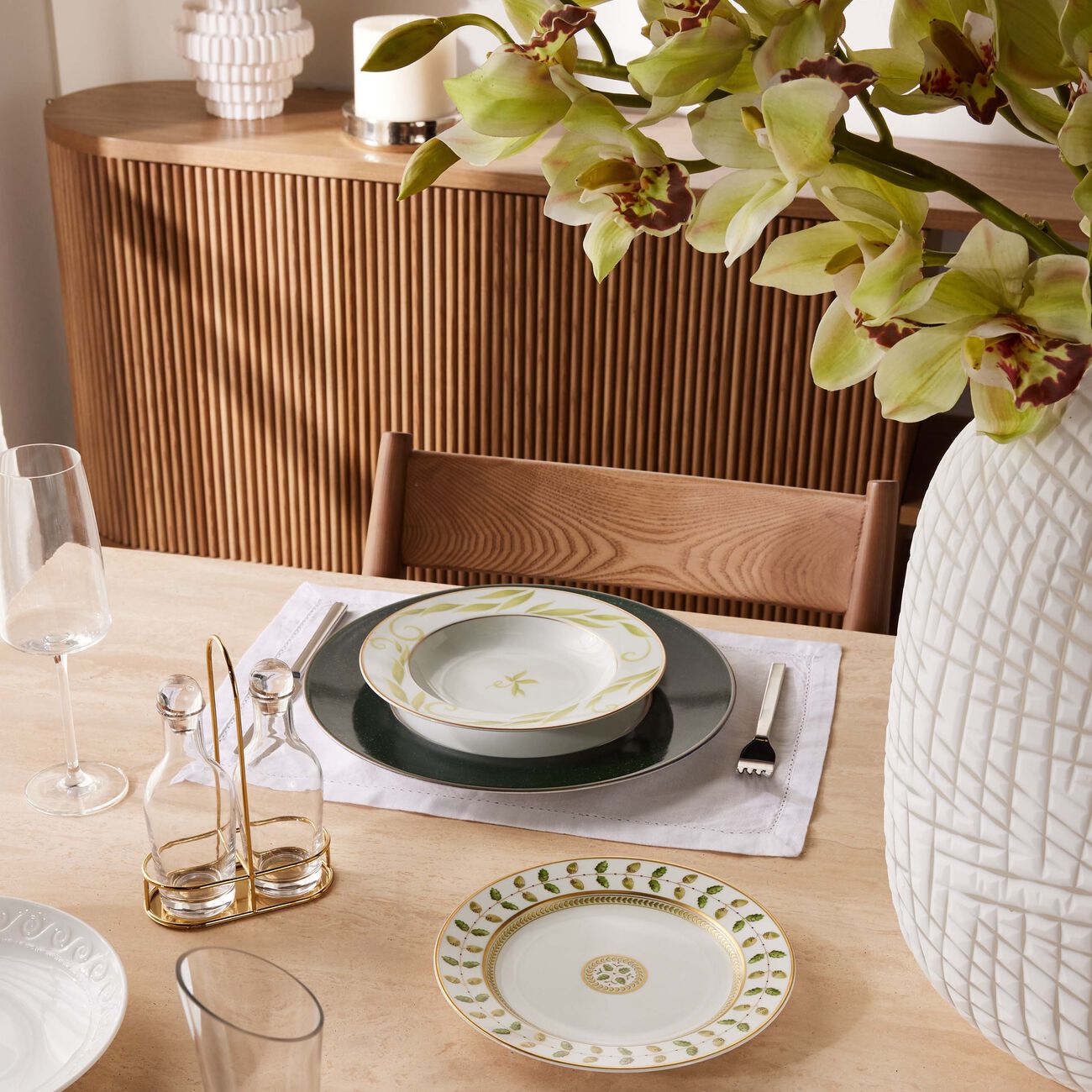 برناردو طبق السلطة كونستانس دائري أخضر 21 سم