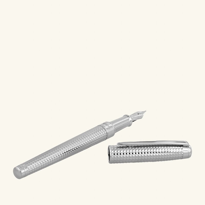 st dupont line d eternity fountain pen silver