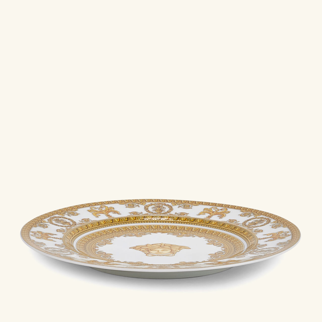 versace i love baroque bianco dinner plate round white 18cm