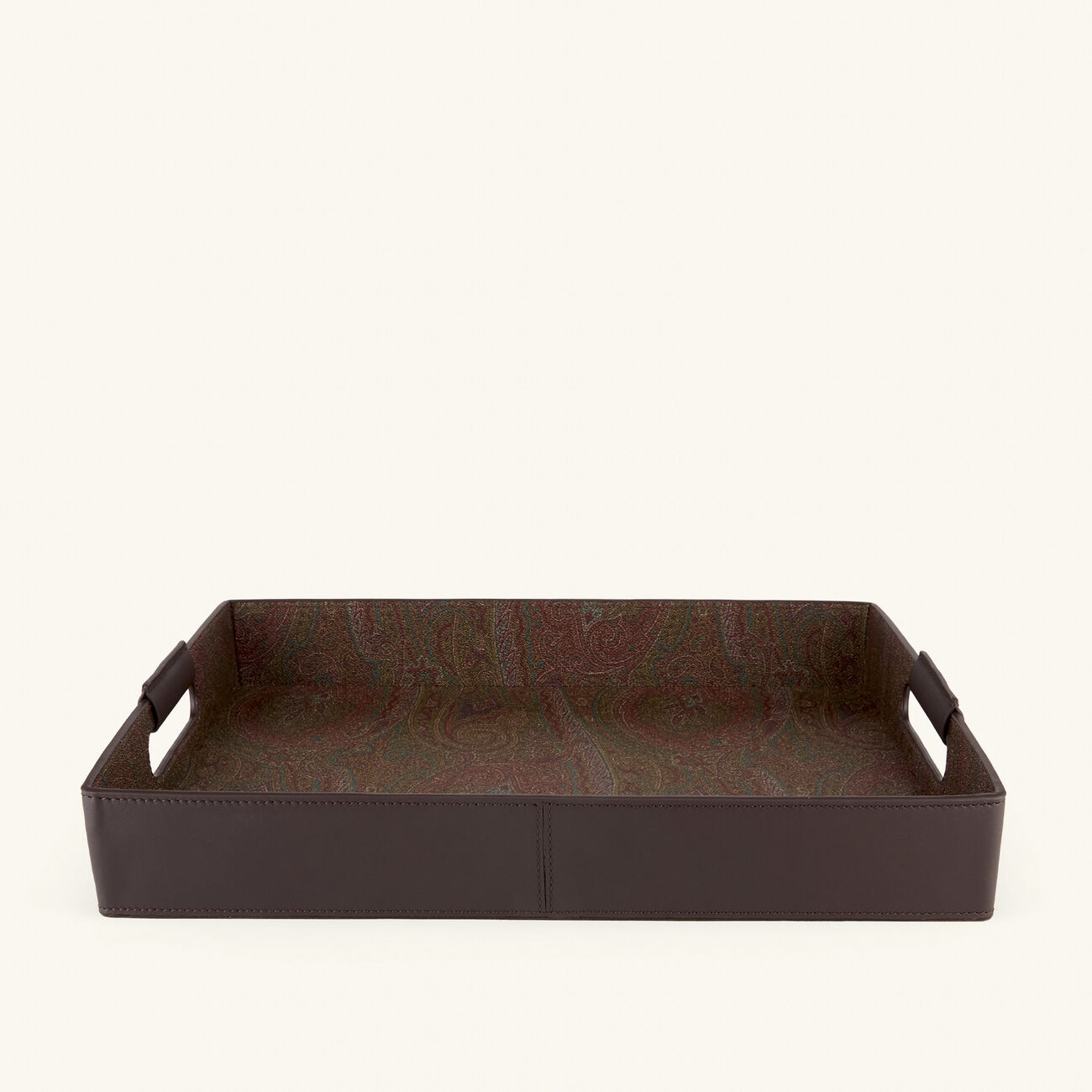 etro arnica serving tray square brown 41x32cm