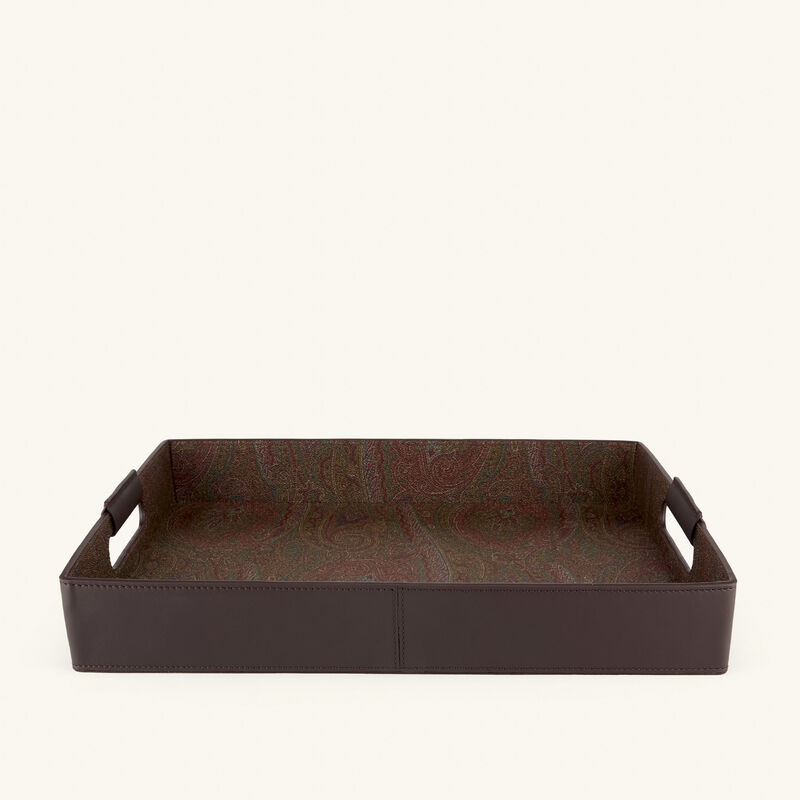 etro arnica serving tray square brown 41x32cm