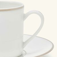 christofle gilded demitasse tea cup   saucer silver