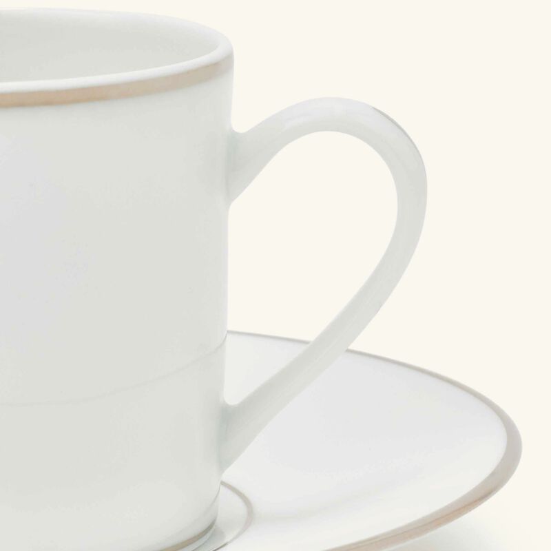 christofle gilded demitasse tea cup   saucer silver