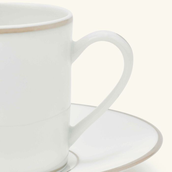 فنجان الشاي جيلدد ديميتاس مع صحنه باللون الفضي كريستوفل فنجان الشاي جيلدد ديميتاس مع صحنه باللون الفضي