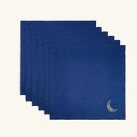 Crescent Napkin Blue Set Of 6 catherine denoual crescent napkin blue set of 6