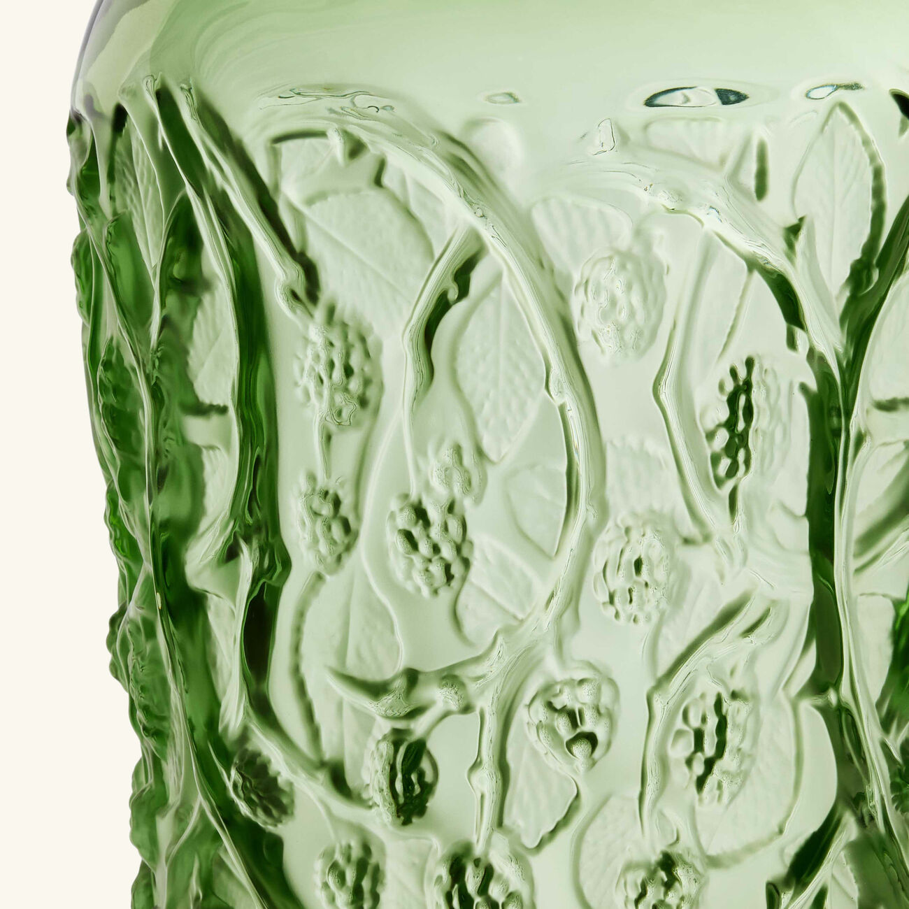 lalique mures vase large green limited edition