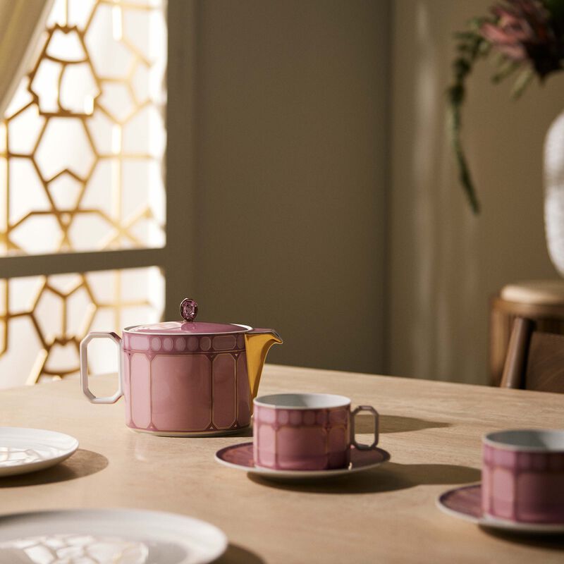 روزنتال مجموعة سيغنوم روز للشاي من 5 قطع باللون الوردي