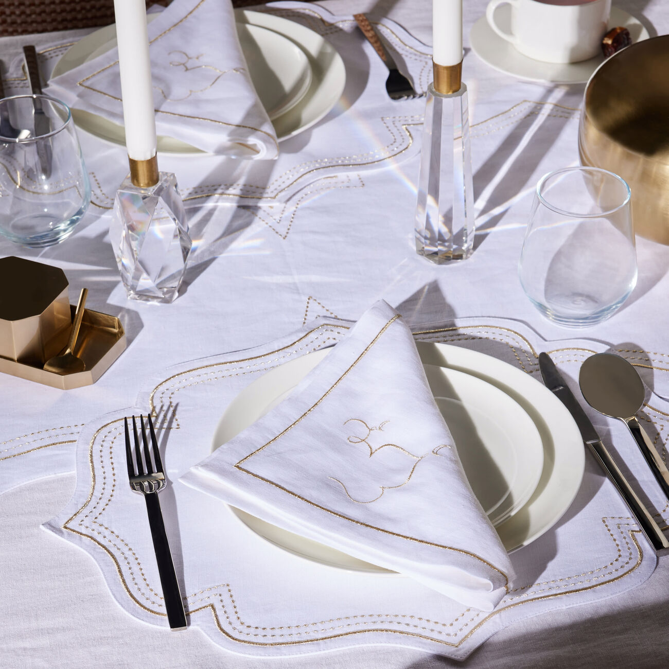 catherine denoual alcazar napkin white